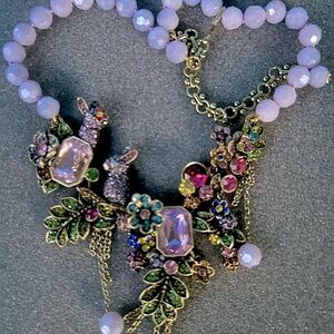 HEIDI DAUS Bunny Necklace 🐇🐇🐇🐰🐰🐰 EUC worn once! Collectible